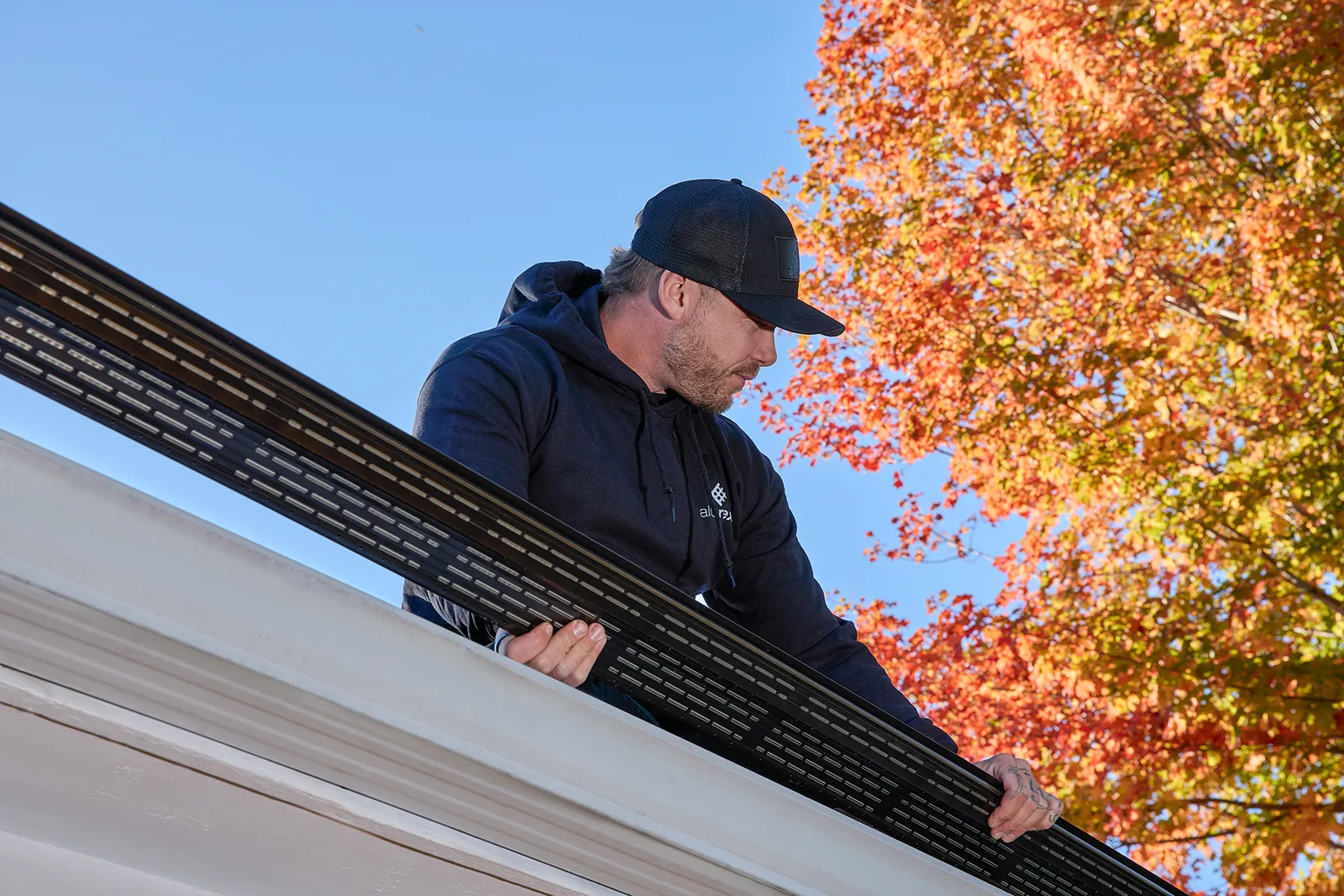 Finished exterior with new gutter run — Liberty Exteriors & Roofs, Owen Sound ON