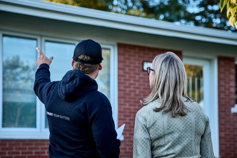 Exterior siding on a residential home